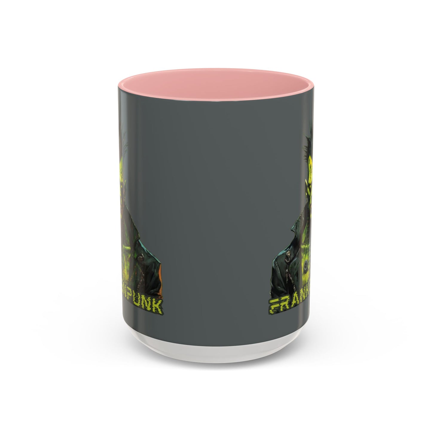 Frankenpunk Grey Accent Mug by CreepyCrafts.boo