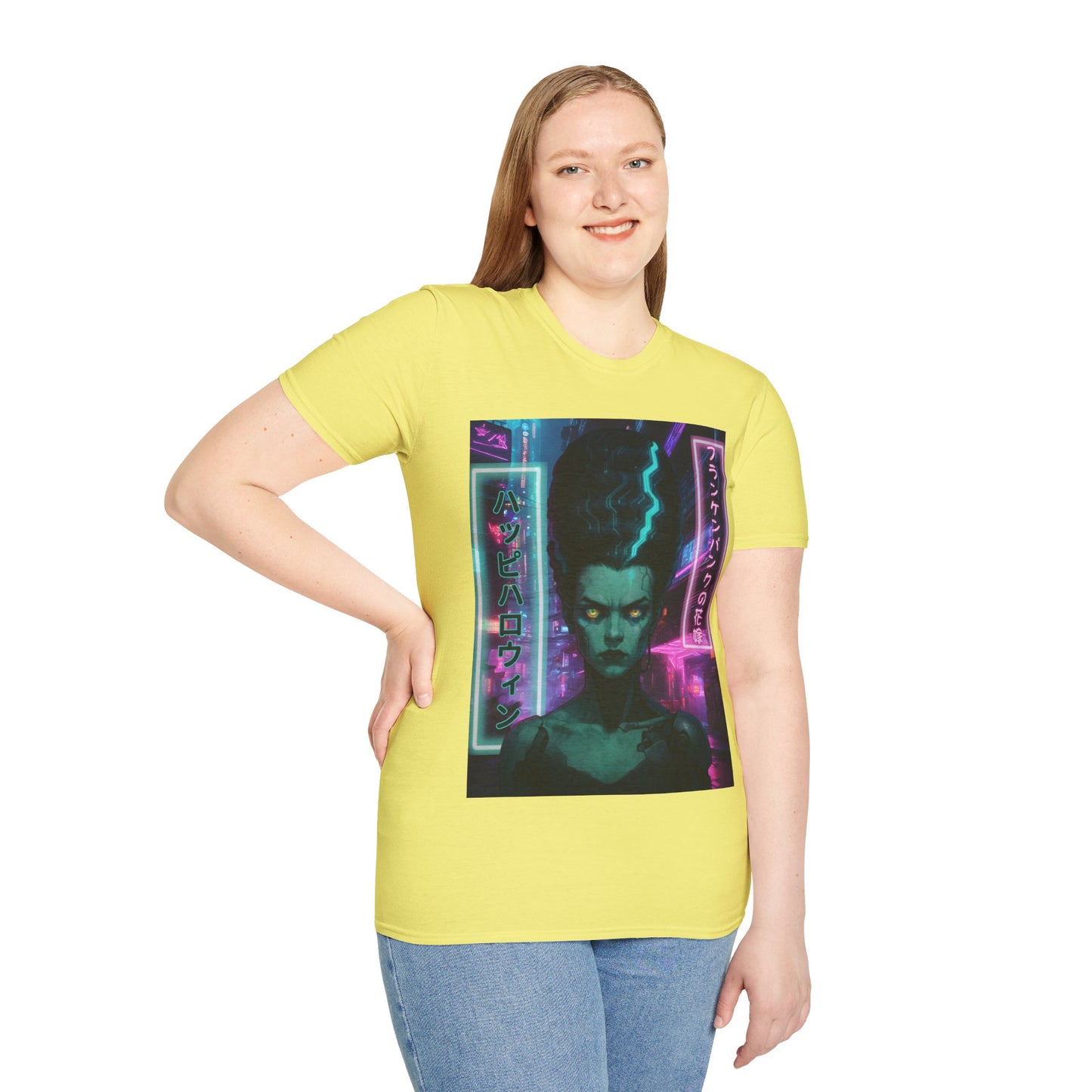 Bride of Frankenpunk Light colors Unisex T-Shirt by CreepyCrafts.boo