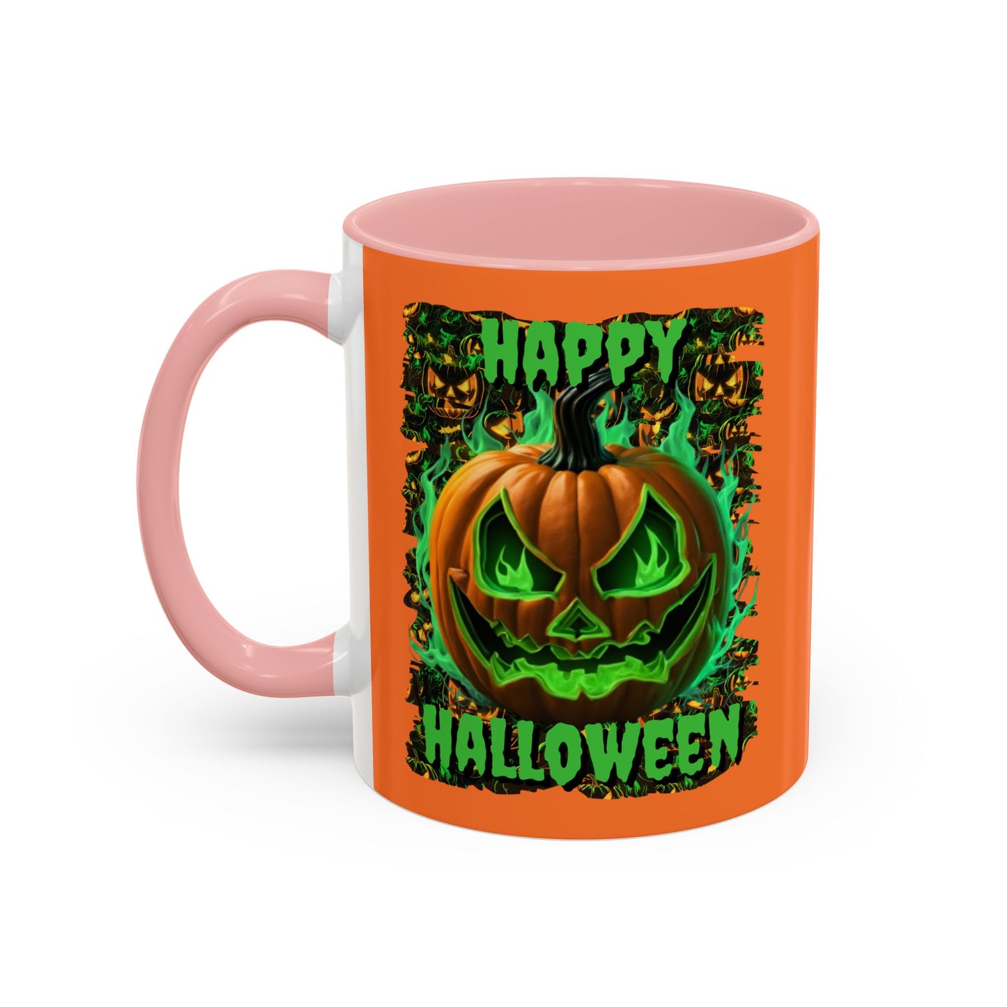 Happy Halloween Green Jack Accent Mug by cypherpunkgear