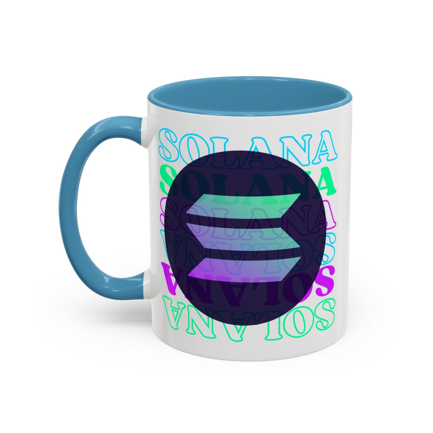 Solana Solana Solana (SOL) Accent Mug by cypherpunkgear.com
