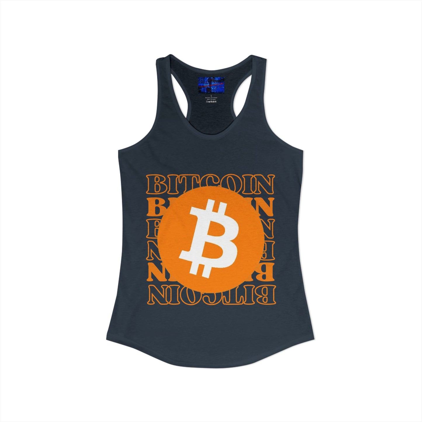 Bitcoin Bitcoin Bitcoin (BTC) Women's Racerback Tank Top by cypherpunkgear.com