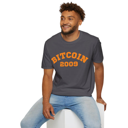 Bitcoin 2009 Dark colors Unisex T-Shirt by cypherpunkgear.com