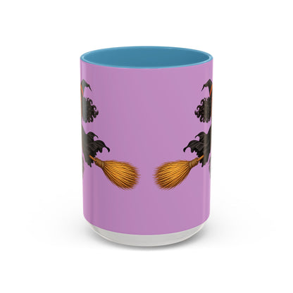 Velvet Vex Pink Accent Mug by CreepyCrafts.boo