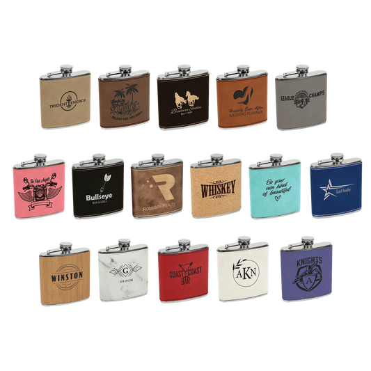 6 oz. Leather Flask