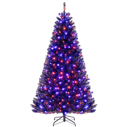 6/7/8 Feet Artificial Christmas Tree with 6 Lighting Modes and Spooky Sounds