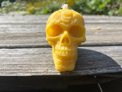 Beeswax Halloween Decorative Skull Candle