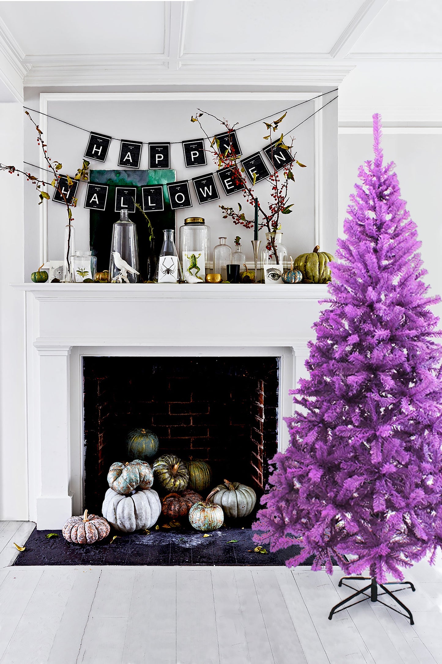 Purple Canadian Pine Halloween Christmas Tree