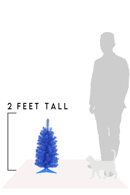3' Blue Tabletop Christmas Tree