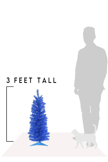 3' Blue Tabletop Christmas Tree