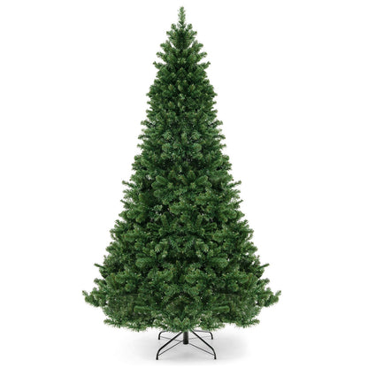 6/7/8 Feet Hinged Christmas Tree with PVC Branch Tips Warm White LED Lights