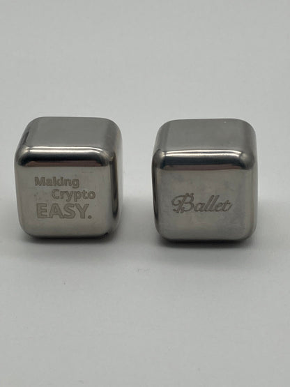 Ballet 2 Pack Stainless Steel Whiskey Ice Cubes