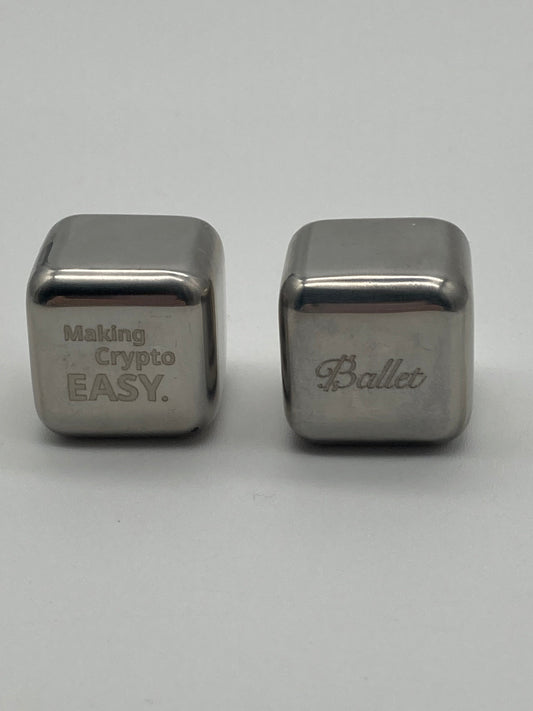 Ballet 2 Pack Stainless Steel Whiskey Ice Cubes