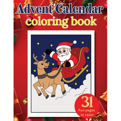 Advent Calendar coloring book: 31 Fun pages to color - Paperback