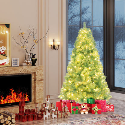 Pre-Lit Tinsel Christmas Tree Artificial Xmas Tree Home Office Party Seasonal Holiday Decoration