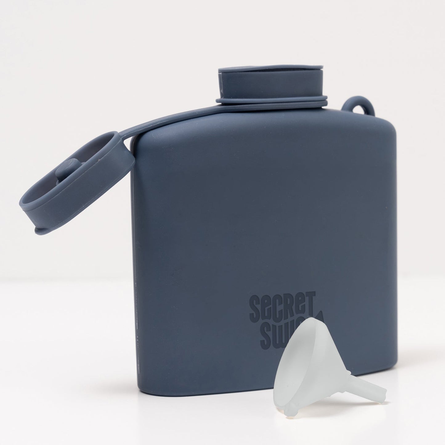 Signature Silicone Hip Flask 8Floz - Slate Blue