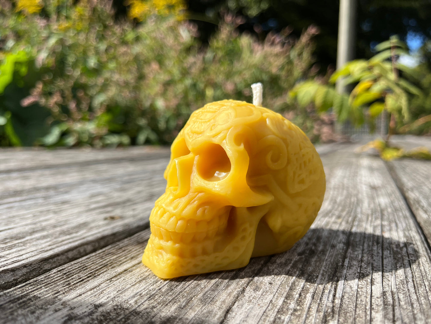 Beeswax Halloween Decorative Skull Candle