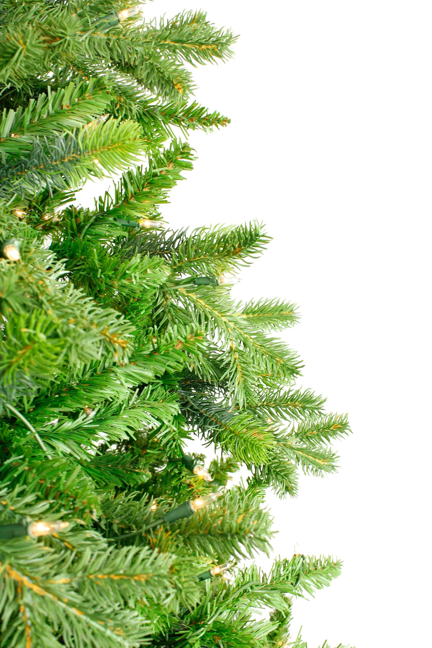 Pre-Lit Salem Pine Christmas Tree Full Holiday Décor Warm White Lights with Metal Stand 6FT
