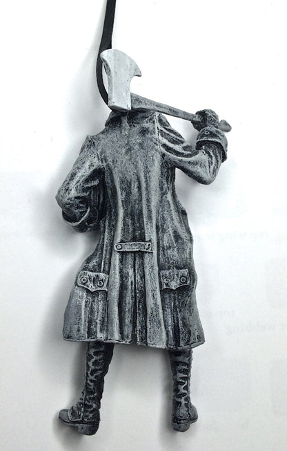 Headless Horseman Ornament, Hand Painted Resin Sculpture | Gothic Legend of Sleepy Hollow Figurine | Dark Art for Spooky Holiday Decor