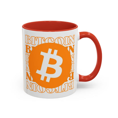 Bitcoin Bitcoin Bitcoin (BTC) Accent Mug by cypherpunkgear – cypherpunkgear.com | Cypherpunk Merch