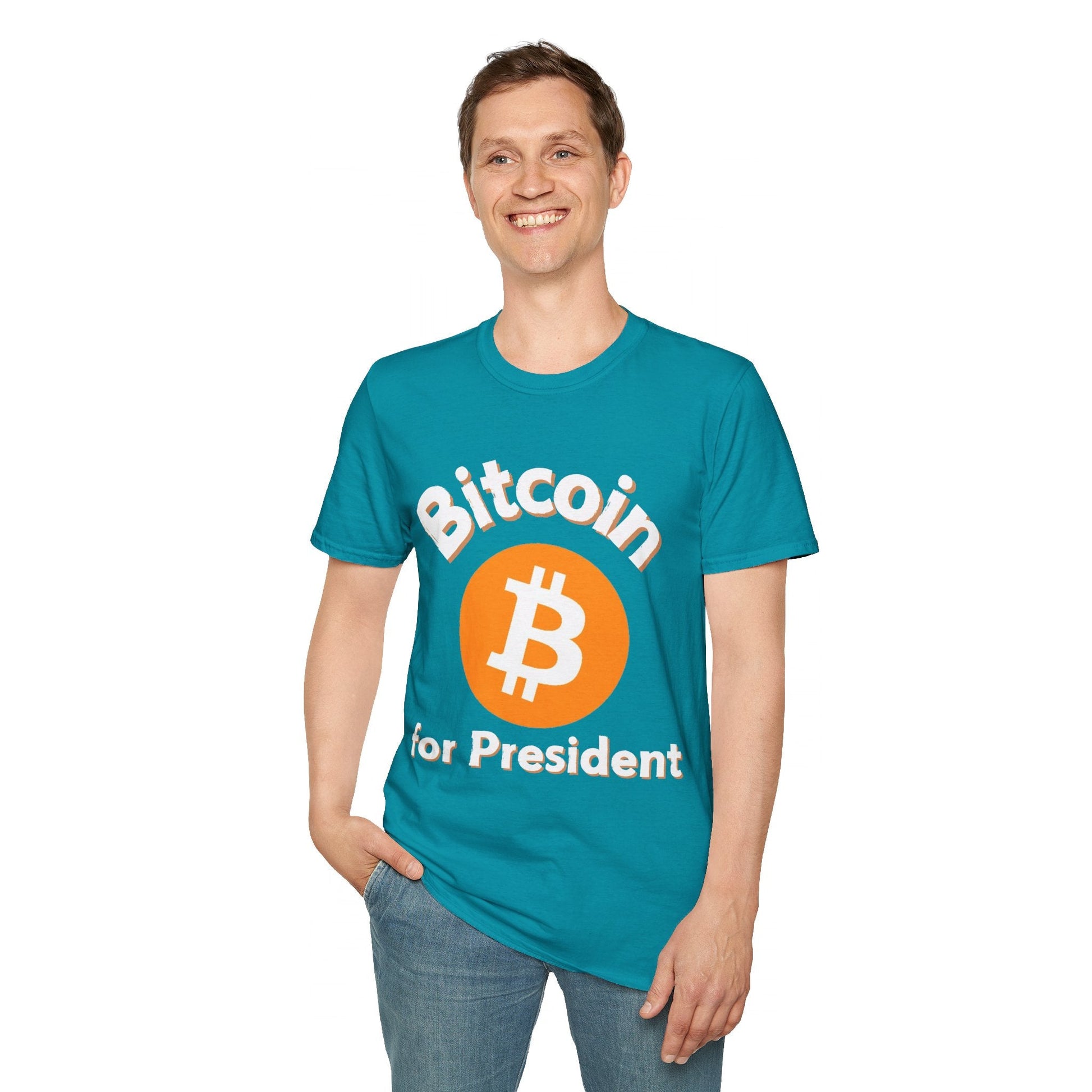 Bitcoin (BTC) for President DKcolors Unisex T-Shirt by cypherpunkgear – cypherpunkgear.com | Cypherpunk Merch