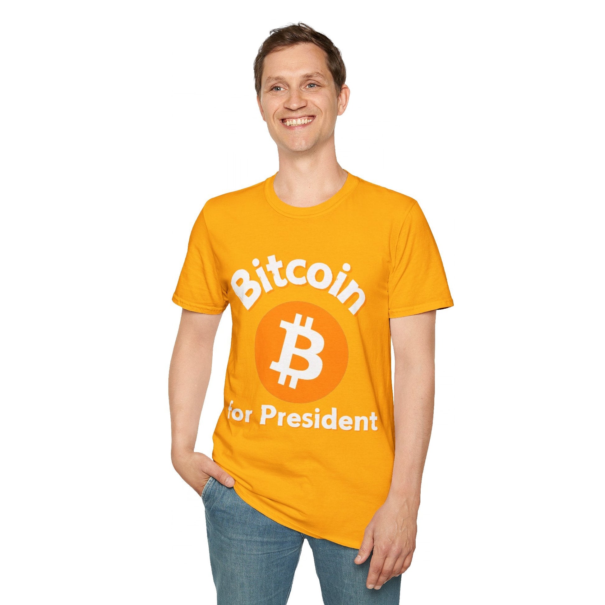 Bitcoin (BTC) for President DKcolors Unisex T-Shirt by cypherpunkgear – cypherpunkgear.com | Cypherpunk Merch