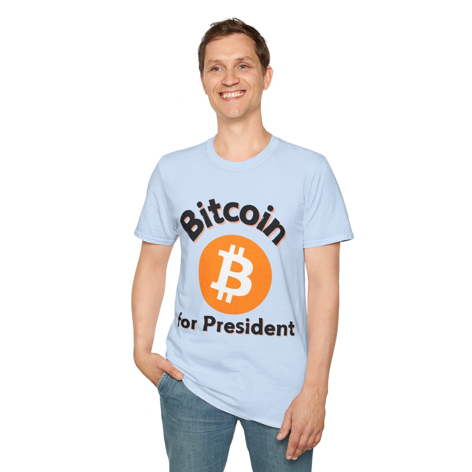 Bitcoin (BTC) for President LTcolors Unisex T-Shirt by cypherpunkgear – cypherpunkgear.com | Cypherpunk Merch