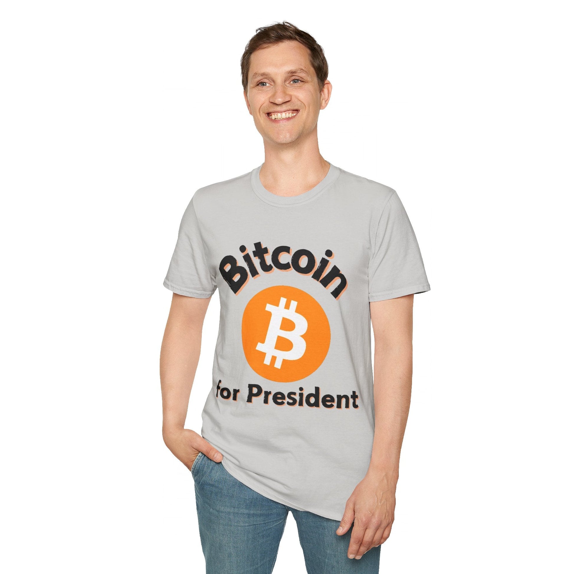 Bitcoin (BTC) for President LTcolors Unisex T-Shirt by cypherpunkgear – cypherpunkgear.com | Cypherpunk Merch