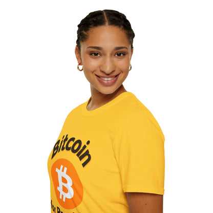Bitcoin (BTC) for President LTcolors Unisex T-Shirt by cypherpunkgear – cypherpunkgear.com | Cypherpunk Merch