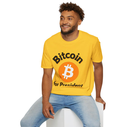 Bitcoin (BTC) for President LTcolors Unisex T-Shirt by cypherpunkgear – cypherpunkgear.com | Cypherpunk Merch