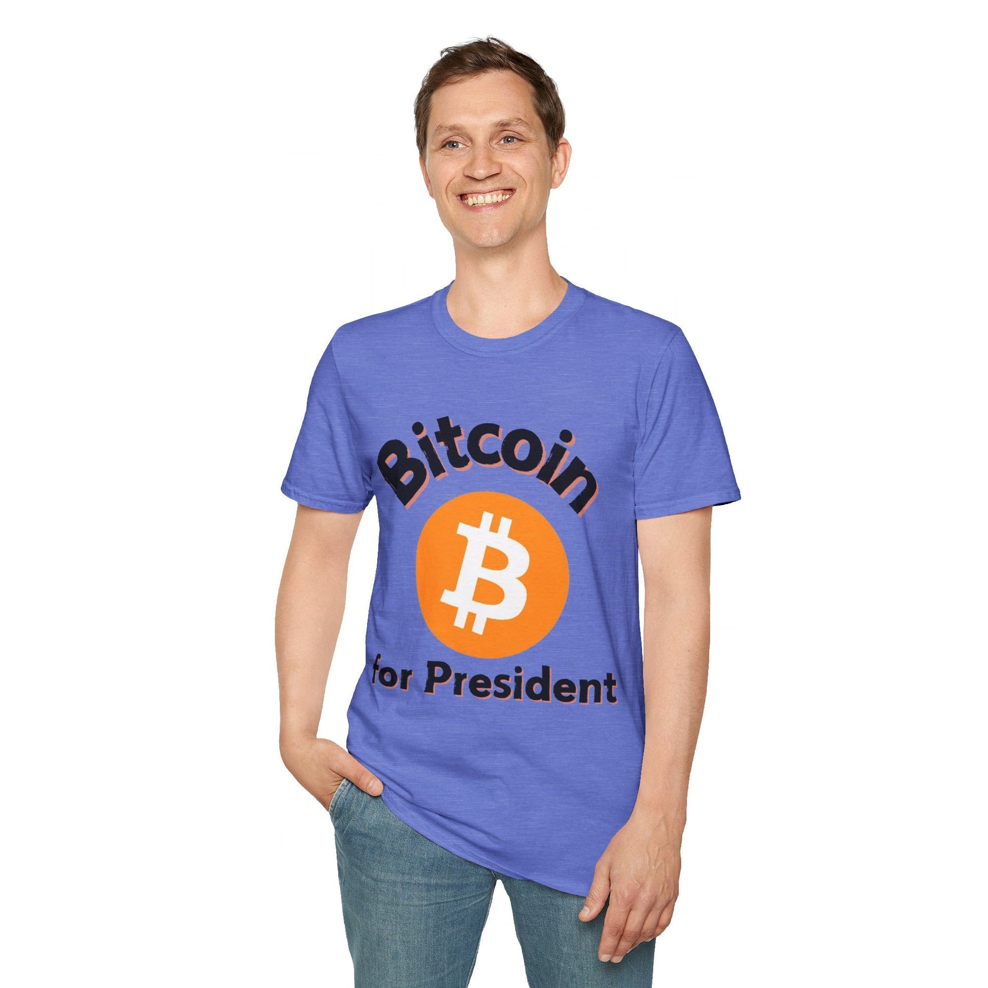 Bitcoin (BTC) for President LTcolors Unisex T-Shirt by cypherpunkgear – cypherpunkgear.com | Cypherpunk Merch