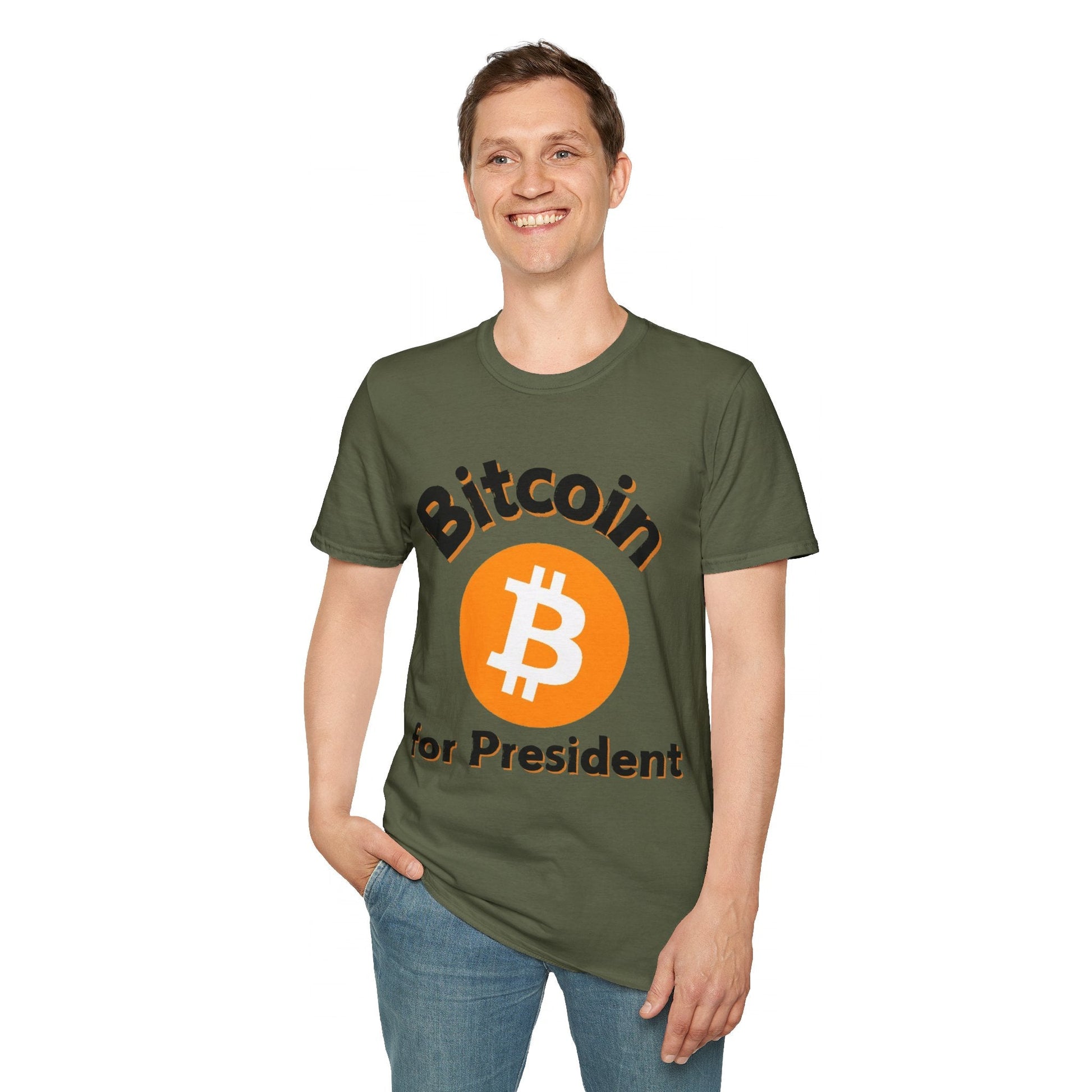 Bitcoin (BTC) for President LTcolors Unisex T-Shirt by cypherpunkgear – cypherpunkgear.com | Cypherpunk Merch
