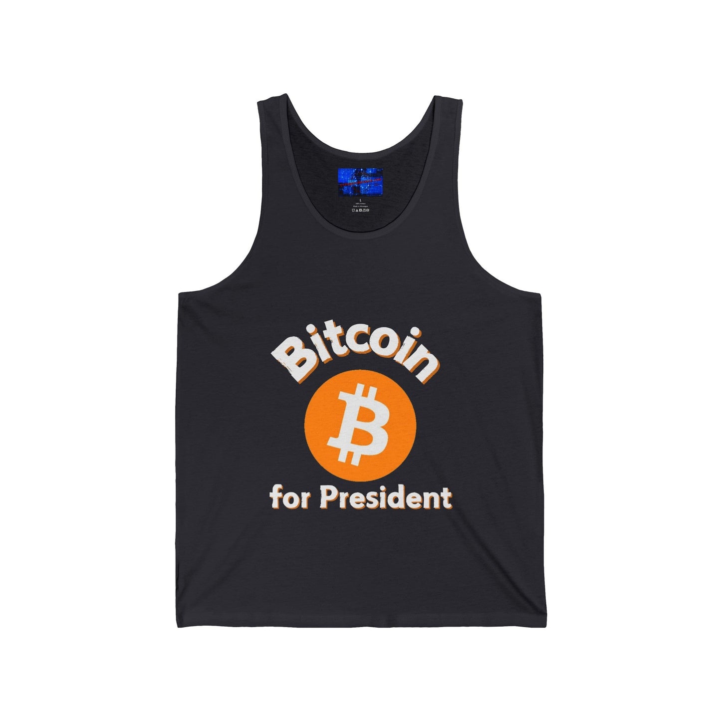 Bitcoin (BTC) for President Unisex Jersey Tank Top by cypherpunkgear – cypherpunkgear.com | Cypherpunk Merch
