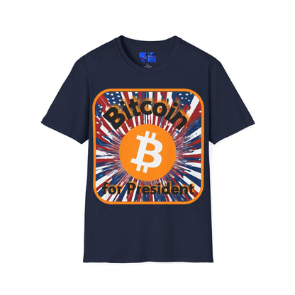 Bitcoin (BTC) for President USA DKcolors Unisex T-Shirt by cypherpunkgear – cypherpunkgear.com | Cypherpunk Merch