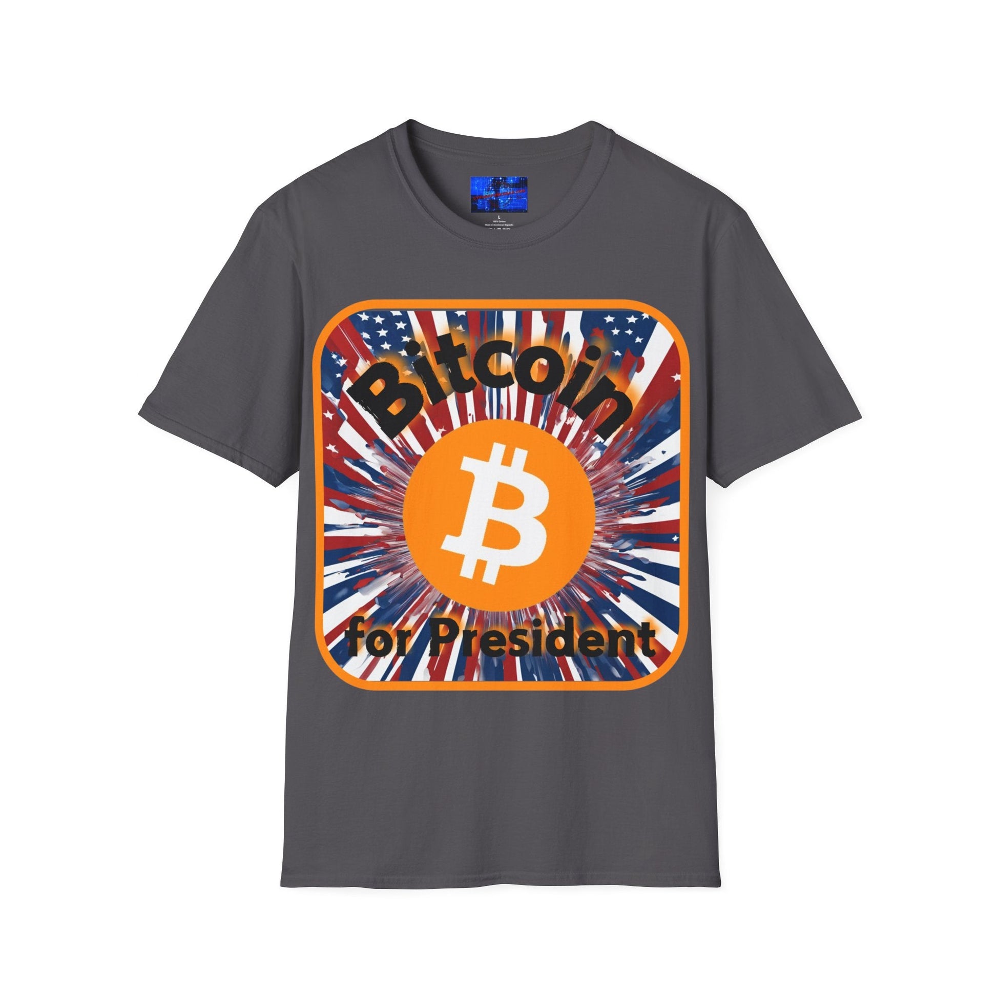 Bitcoin (BTC) for President USA DKcolors Unisex T-Shirt by cypherpunkgear – cypherpunkgear.com | Cypherpunk Merch