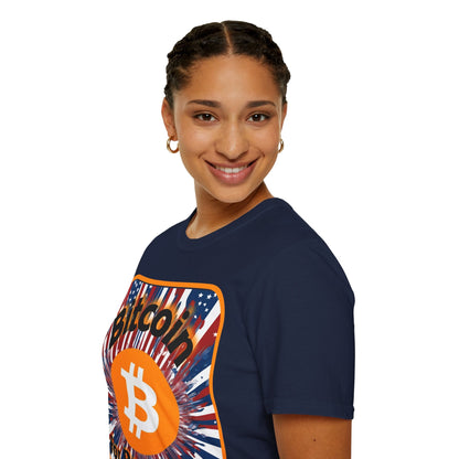 Bitcoin (BTC) for President USA DKcolors Unisex T-Shirt by cypherpunkgear – cypherpunkgear.com | Cypherpunk Merch