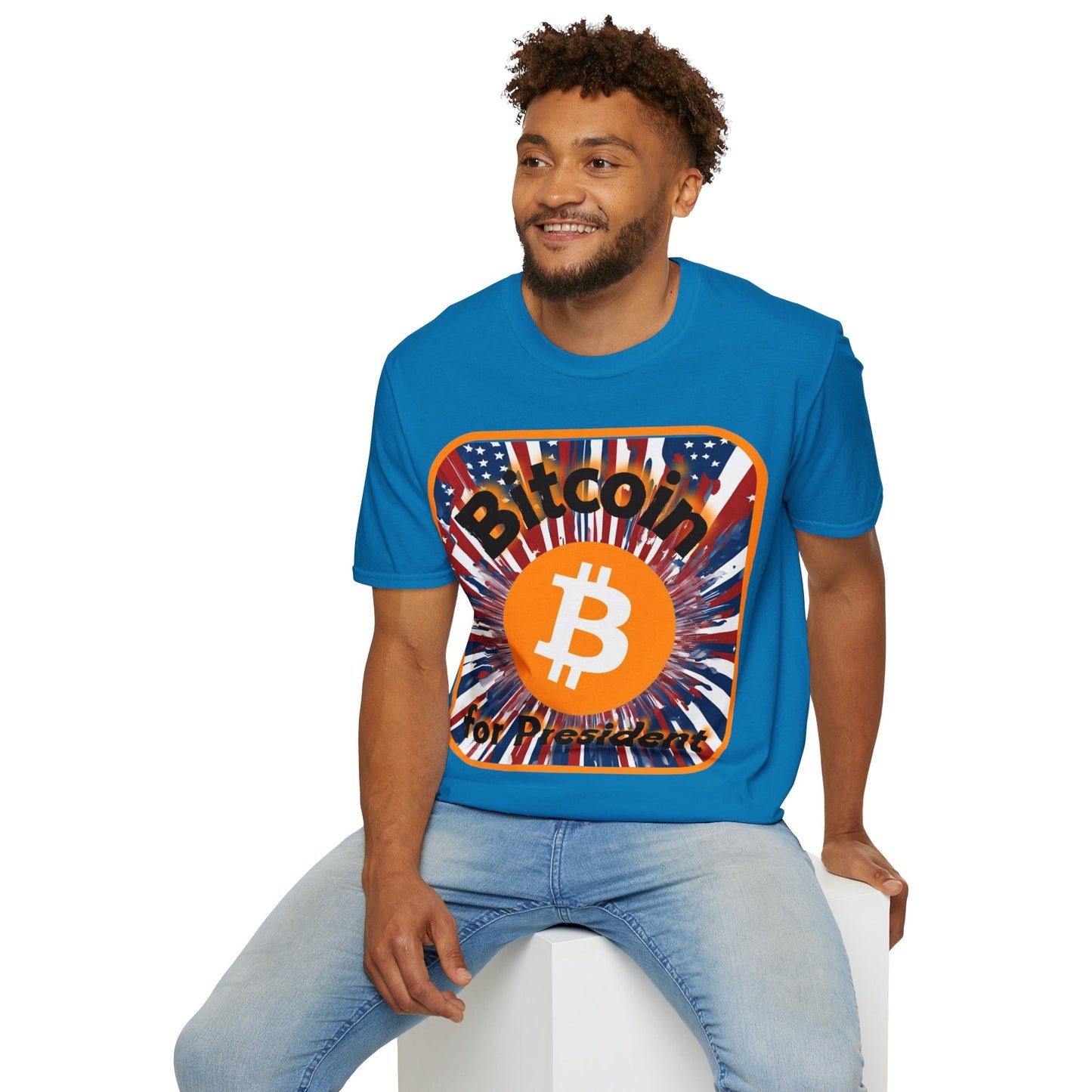 Bitcoin (BTC) for President USA DKcolors Unisex T-Shirt by cypherpunkgear – cypherpunkgear.com | Cypherpunk Merch