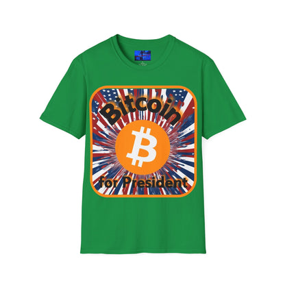 Bitcoin (BTC) for President USA DKcolors Unisex T-Shirt by cypherpunkgear – cypherpunkgear.com | Cypherpunk Merch