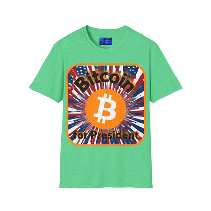 Bitcoin (BTC) for President USA DKcolors Unisex T-Shirt by cypherpunkgear – cypherpunkgear.com | Cypherpunk Merch