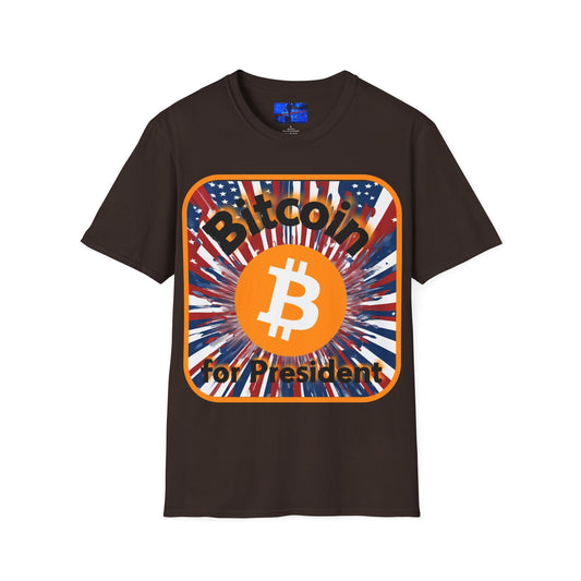 Bitcoin (BTC) for President USA DKcolors Unisex T-Shirt by cypherpunkgear – cypherpunkgear.com | Cypherpunk Merch