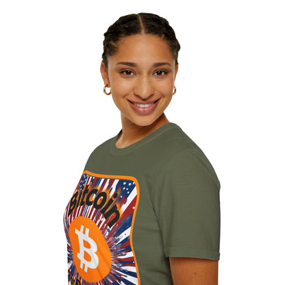 Bitcoin (BTC) for President USA DKcolors Unisex T-Shirt by cypherpunkgear – cypherpunkgear.com | Cypherpunk Merch