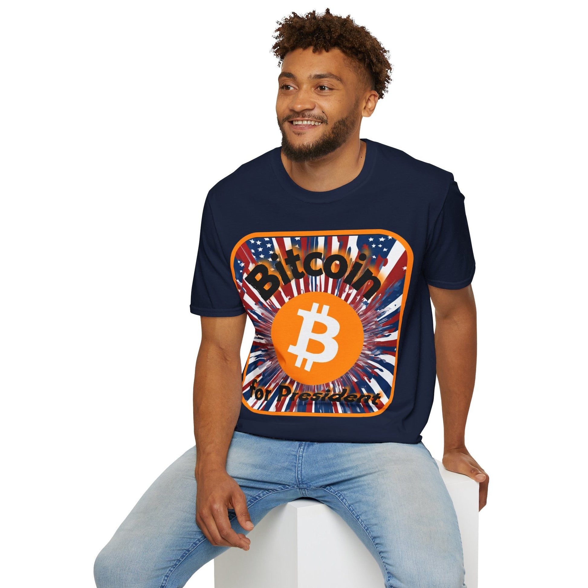 Bitcoin (BTC) for President USA DKcolors Unisex T-Shirt by cypherpunkgear – cypherpunkgear.com | Cypherpunk Merch