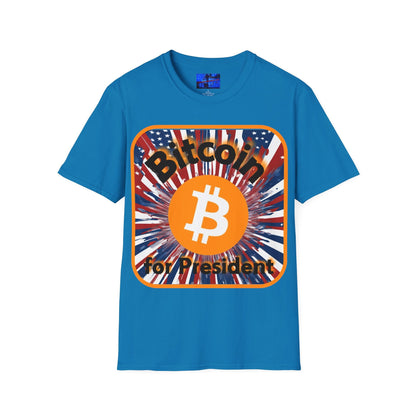 Bitcoin (BTC) for President USA DKcolors Unisex T-Shirt by cypherpunkgear – cypherpunkgear.com | Cypherpunk Merch