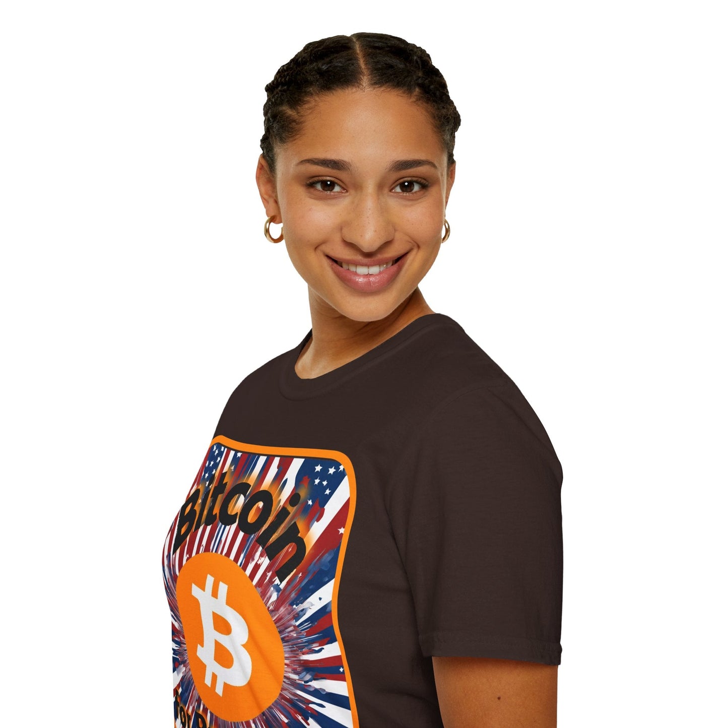 Bitcoin (BTC) for President USA DKcolors Unisex T-Shirt by cypherpunkgear – cypherpunkgear.com | Cypherpunk Merch