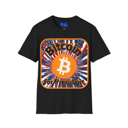 Bitcoin (BTC) for President USA DKcolors Unisex T-Shirt by cypherpunkgear – cypherpunkgear.com | Cypherpunk Merch