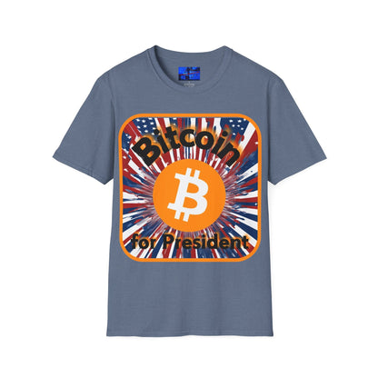Bitcoin (BTC) for President USA DKcolors Unisex T-Shirt by cypherpunkgear – cypherpunkgear.com | Cypherpunk Merch