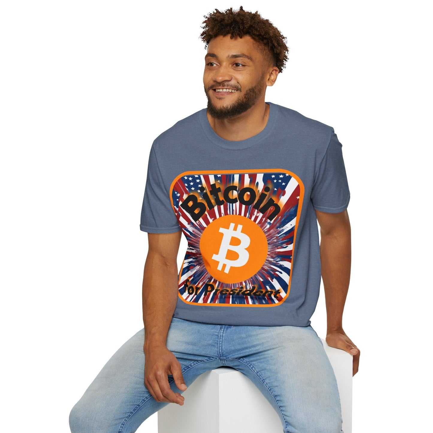 Bitcoin (BTC) for President USA DKcolors Unisex T-Shirt by cypherpunkgear – cypherpunkgear.com | Cypherpunk Merch