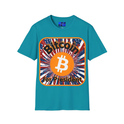 Bitcoin (BTC) for President USA DKcolors Unisex T-Shirt by cypherpunkgear – cypherpunkgear.com | Cypherpunk Merch