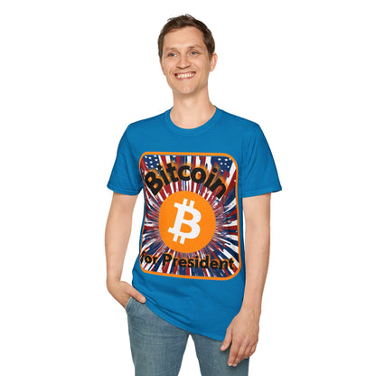 Bitcoin (BTC) for President USA DKcolors Unisex T-Shirt by cypherpunkgear – cypherpunkgear.com | Cypherpunk Merch