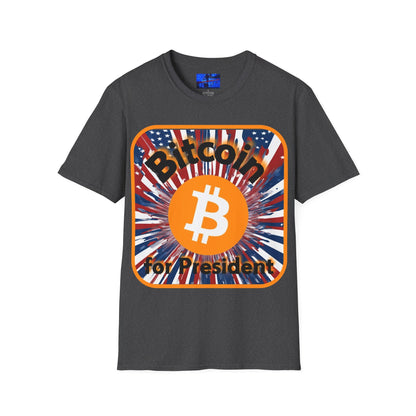 Bitcoin (BTC) for President USA DKcolors Unisex T-Shirt by cypherpunkgear – cypherpunkgear.com | Cypherpunk Merch