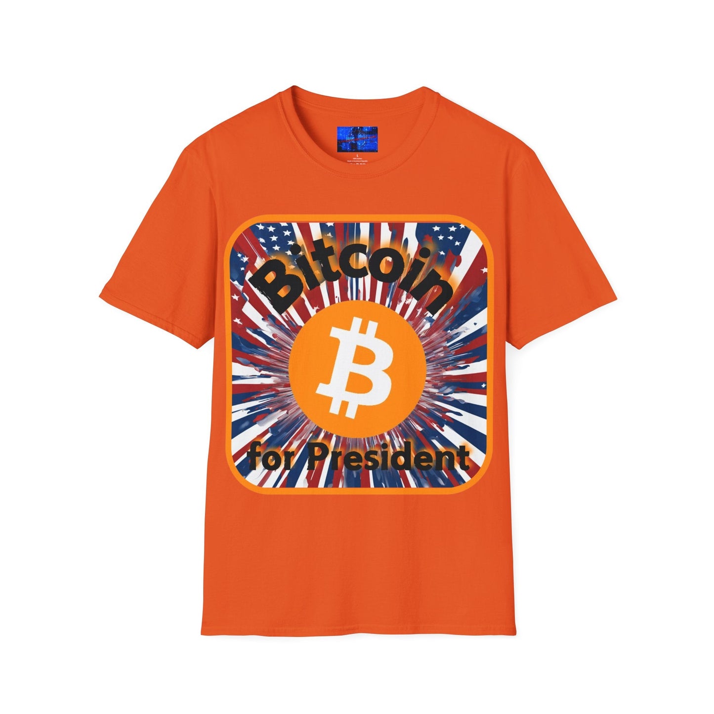 Bitcoin (BTC) for President USA LTcolors Unisex T-Shirt by cypherpunkgear – cypherpunkgear.com | Cypherpunk Merch